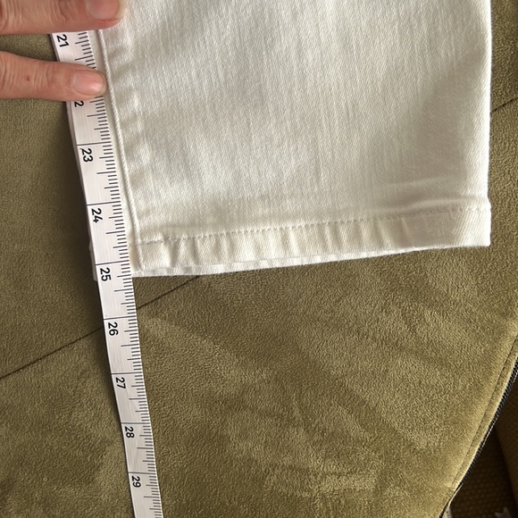 Chico’s So Slimming Girlfriend Crop patchwork white jeans‎ size 1.5/10 - Picture 13 of 14